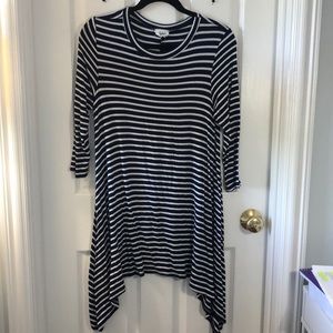 Navy Striped Dress